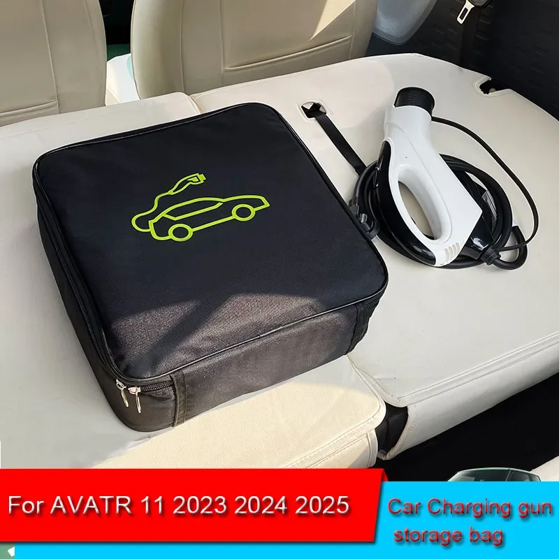 For AVATR 11 2023 2024 Waterproof Retardant Trunk Storage Box Auto Accessories EV Car Portable Charging Cable Storage Carry Bag