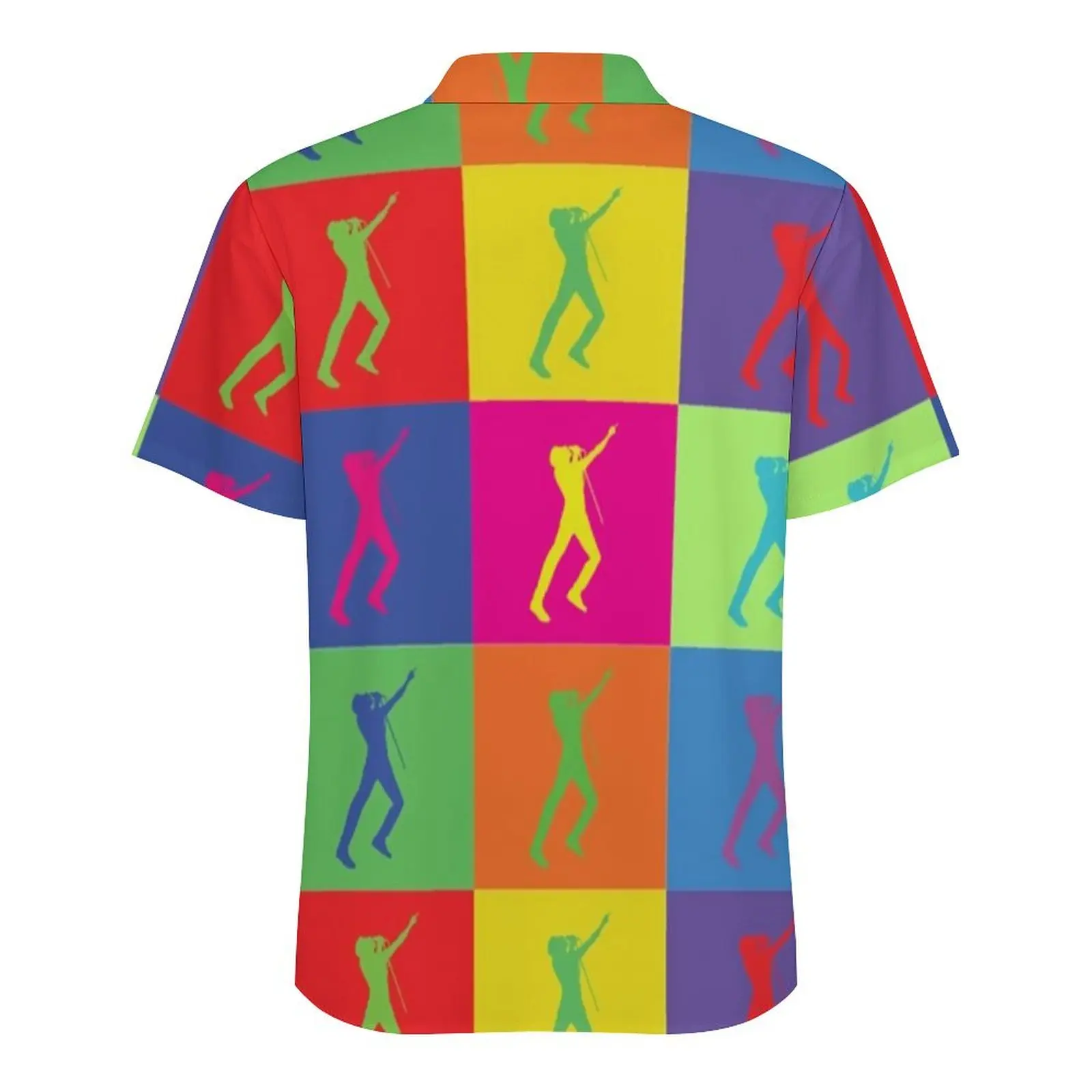 Chemise de plage imprimée Queen pour hommes, Freddie Pop Art, chemises hawaïennes décontractées, chemisiers élégants, haut imprimé Harajuku, manches courtes