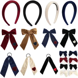 A29 New winter velvett bow elegante fascia per capelli moda bambini fascia per capelli accessori per capelli clip per bambini OEM