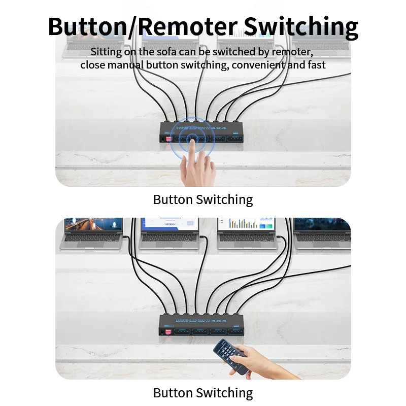 Imagem -05 - Unnlink-hdmi Matrix Video Wall Controller Switch Splitter 4k 60hz em Out Edid ir Remoter Switching