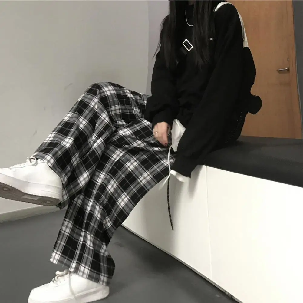 Summer/Winter Plaid Pants Men S-2XL Casual Straight Trousers for Male/Female Harajuku Hip-hop Pants