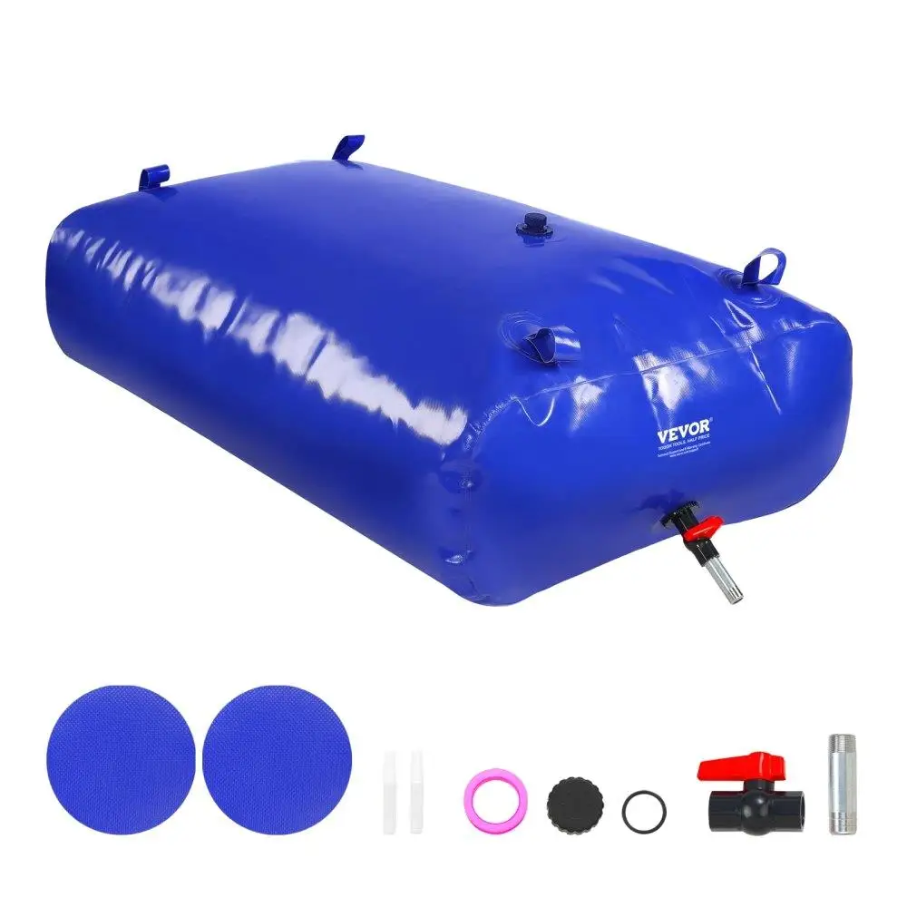 

540L/142.65Gallon 1000D PVC Blue Collapsible Water Storage Bag Fire Camp Emergency Water Tank Soft Bladder Container