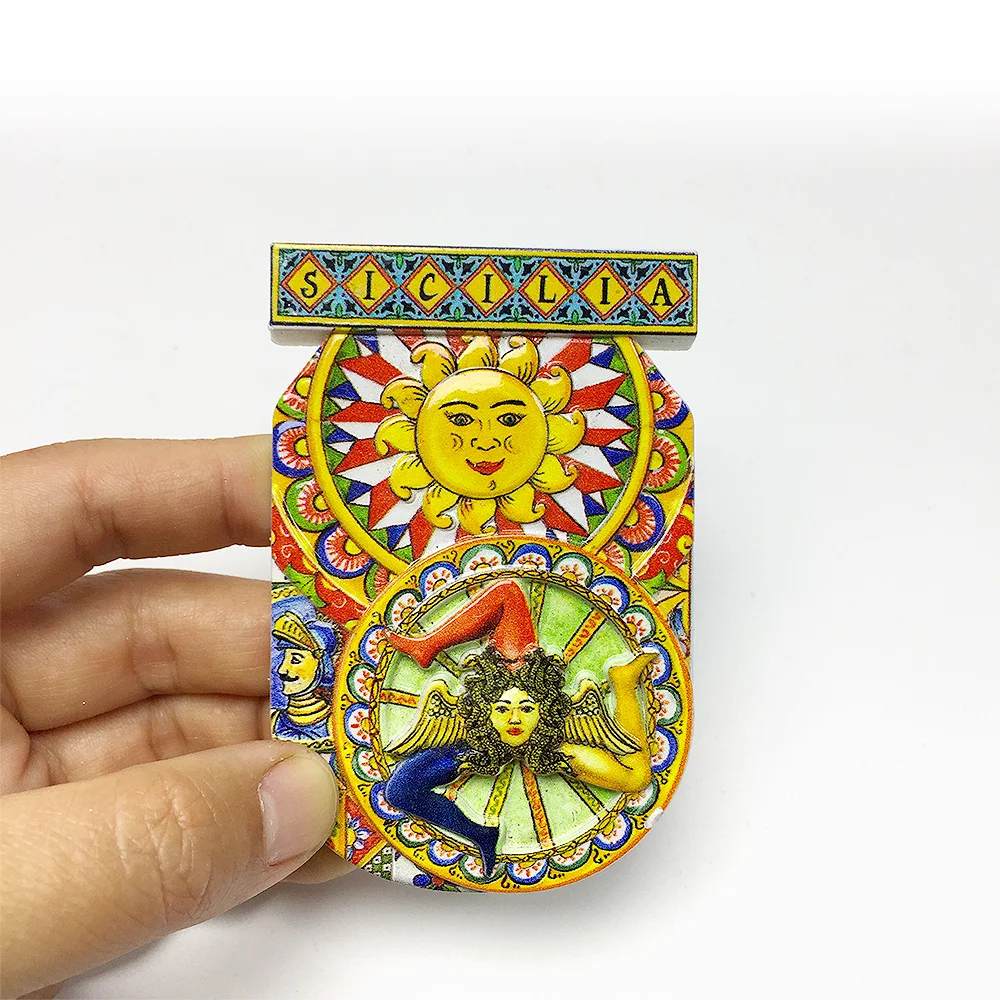 

Sicilian Style Resin Refrigerator Magnet Decorative Magnetic Sticker Home Kitchen Decoration