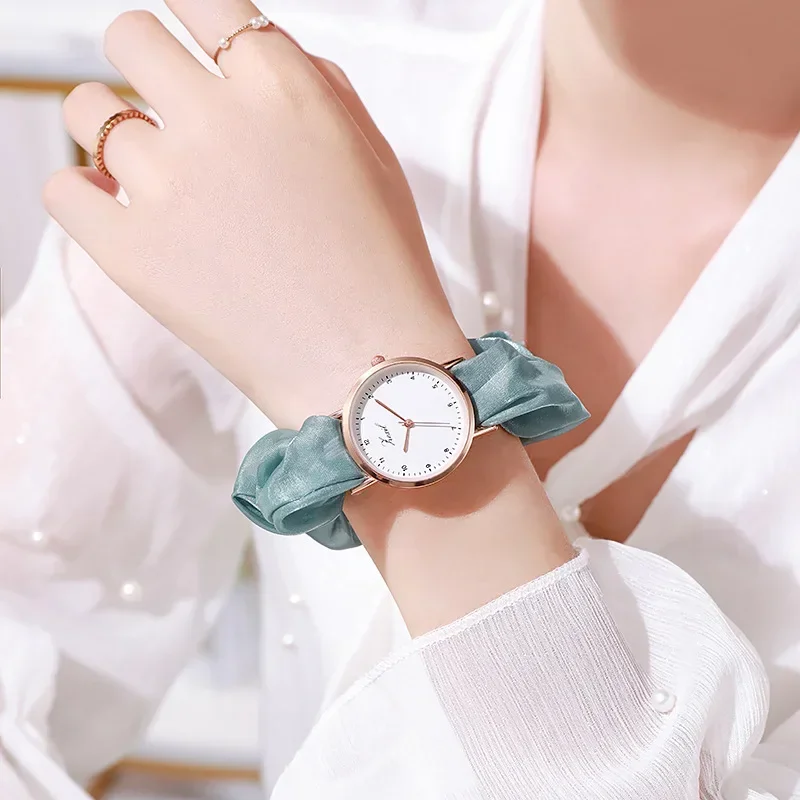 Ribbon Watches Women Scarf Band Casual Ribbon Digital Watch Personality Girl Watch Bracelet Quartz Wristwatches reloj mujer