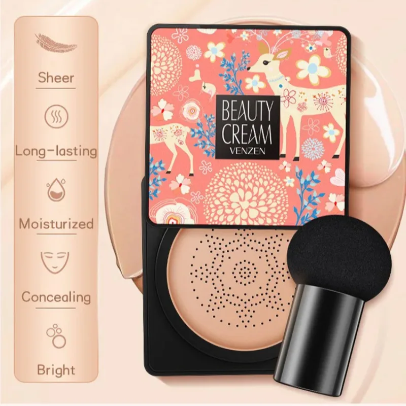 Mushroom Makeup Egg Even Skin Tone Concealer Moisturizing Brightening Face Repair Beauty Cream