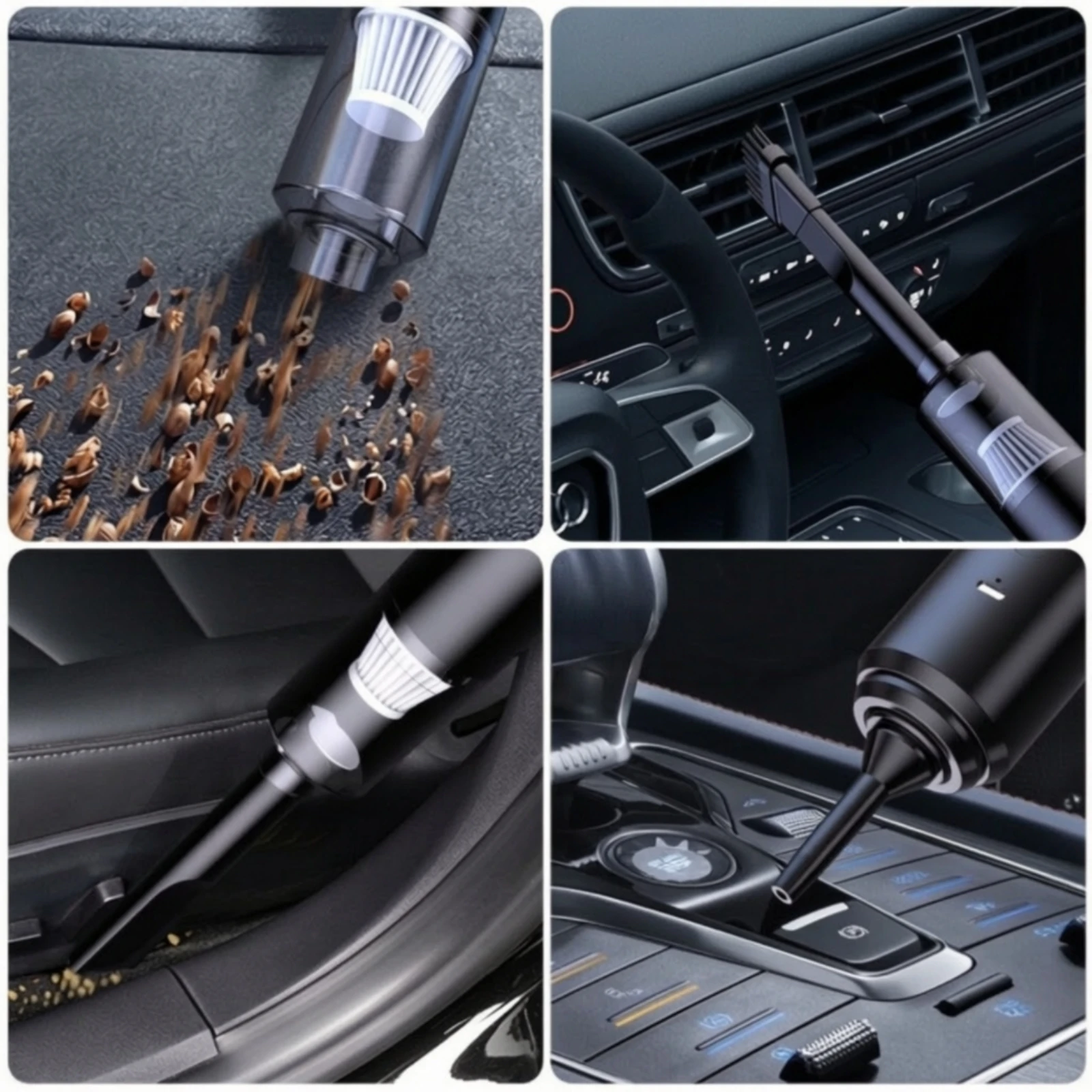 Cordless Car Vacuum Cleaner Washable Handheld Car Vacuum Cleaner Reusable 2 in 1 for Drivers, Home, Office view 2