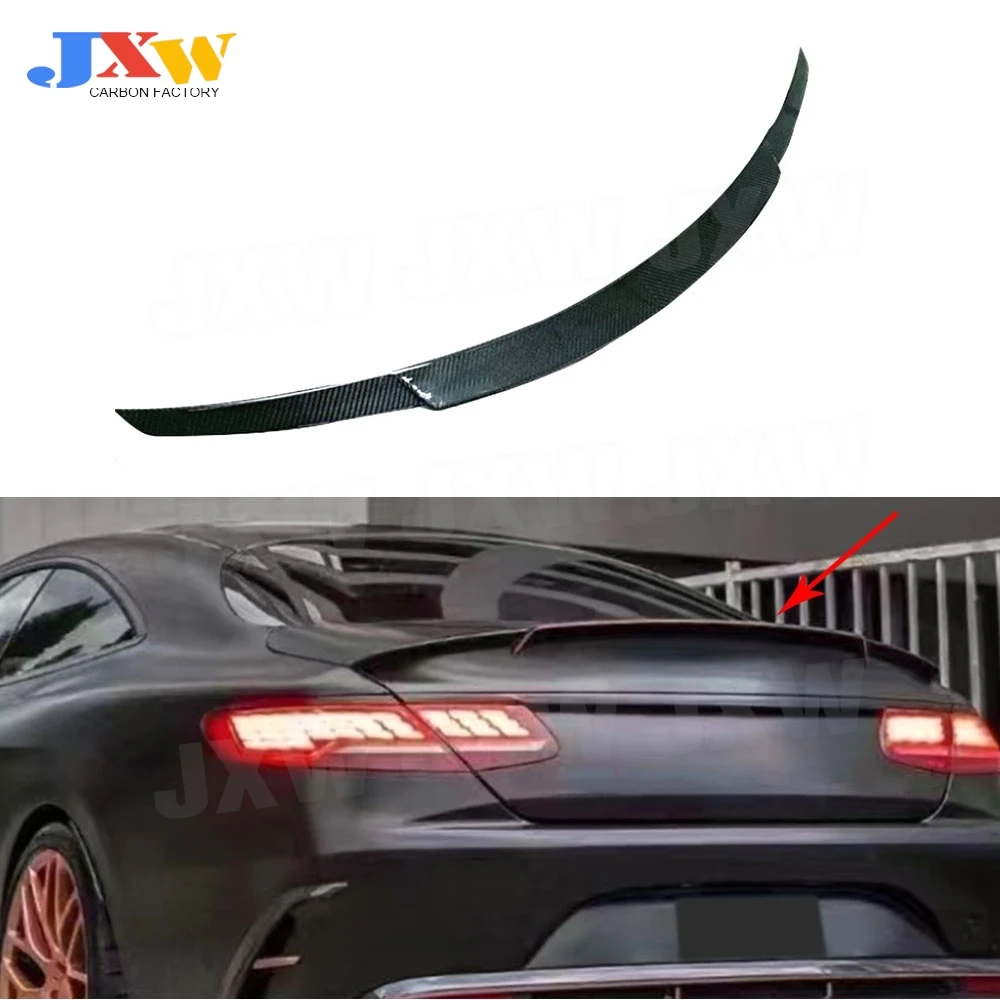 

Carbon Fiber FRP Rear Trunk Lip Spoiler for Benz S Class W217 C217 S63 S65 AMG Coupe 2014-2019 Rear Spoiler Wings Car Styling