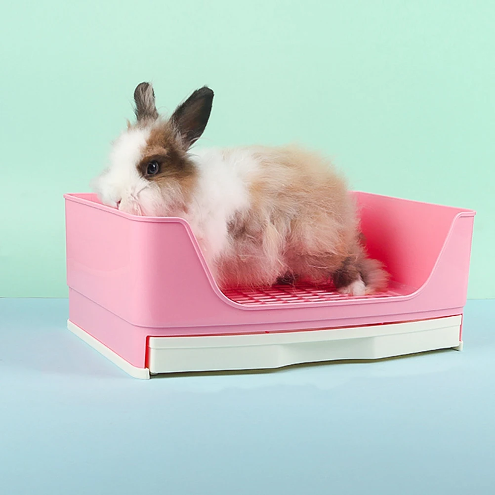 

Rabbit Toilet Bunny Litterbox Plastic Potty Household for Pet Small Animal Pan Rabbits