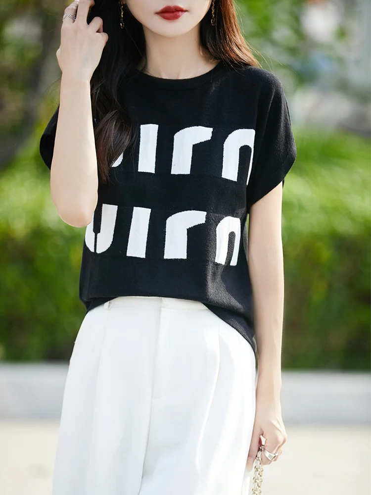 

2025 New Summer Short Sleeves T-Shirt O-Neck Letter T-Shirt Women's High Grade T-Shirt Fashion Comfortable Leisure T-Shirt Tops