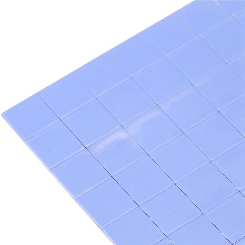 AA49 300 Pcs 10X10x1mm 전도성 방열판 절연 패테용 실리콘 열 패드, 파란색