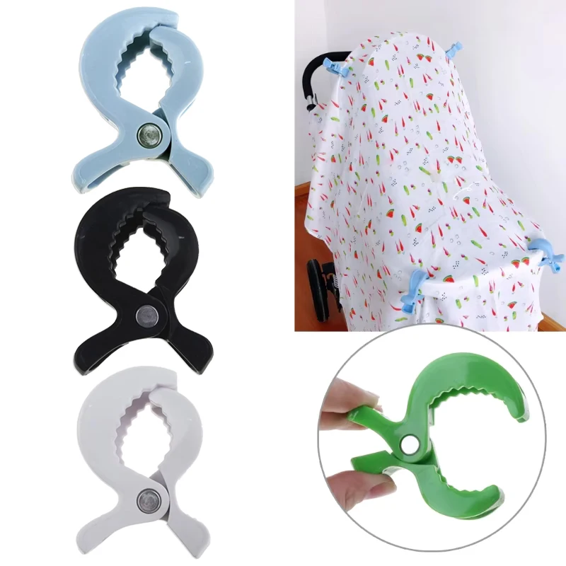 

2pcs Baby Stroller Seat Clamp Accessories Plastic Pushchair Toys Clip Pram Stroller Peg To Hook Cover Blanket Mosquito Net Clips