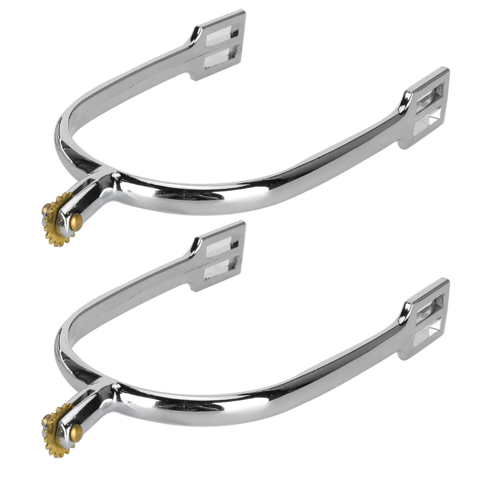 2Pcs Horse Spurs Zinc Alloy Riding Horse Spurs Accessory with Rotatable Copper Rowel for Horse Training Equestrian Competition