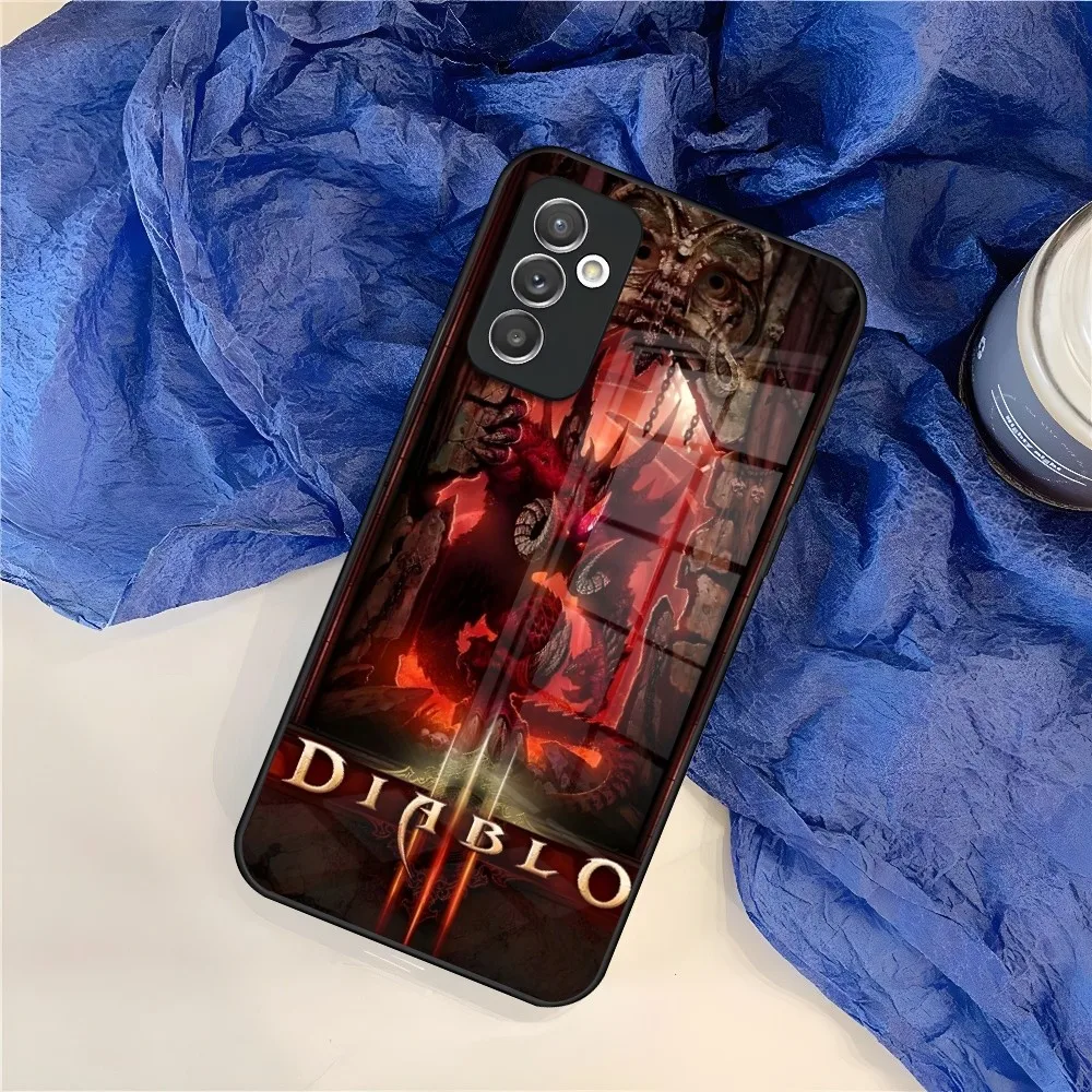 Custodia per telefono Diablo Hot Game per Samsung Galaxy S24 S23 S22 S21 S20 A24 A34 A54 A53 Note20 M54 Fe Ultra Plus Glass