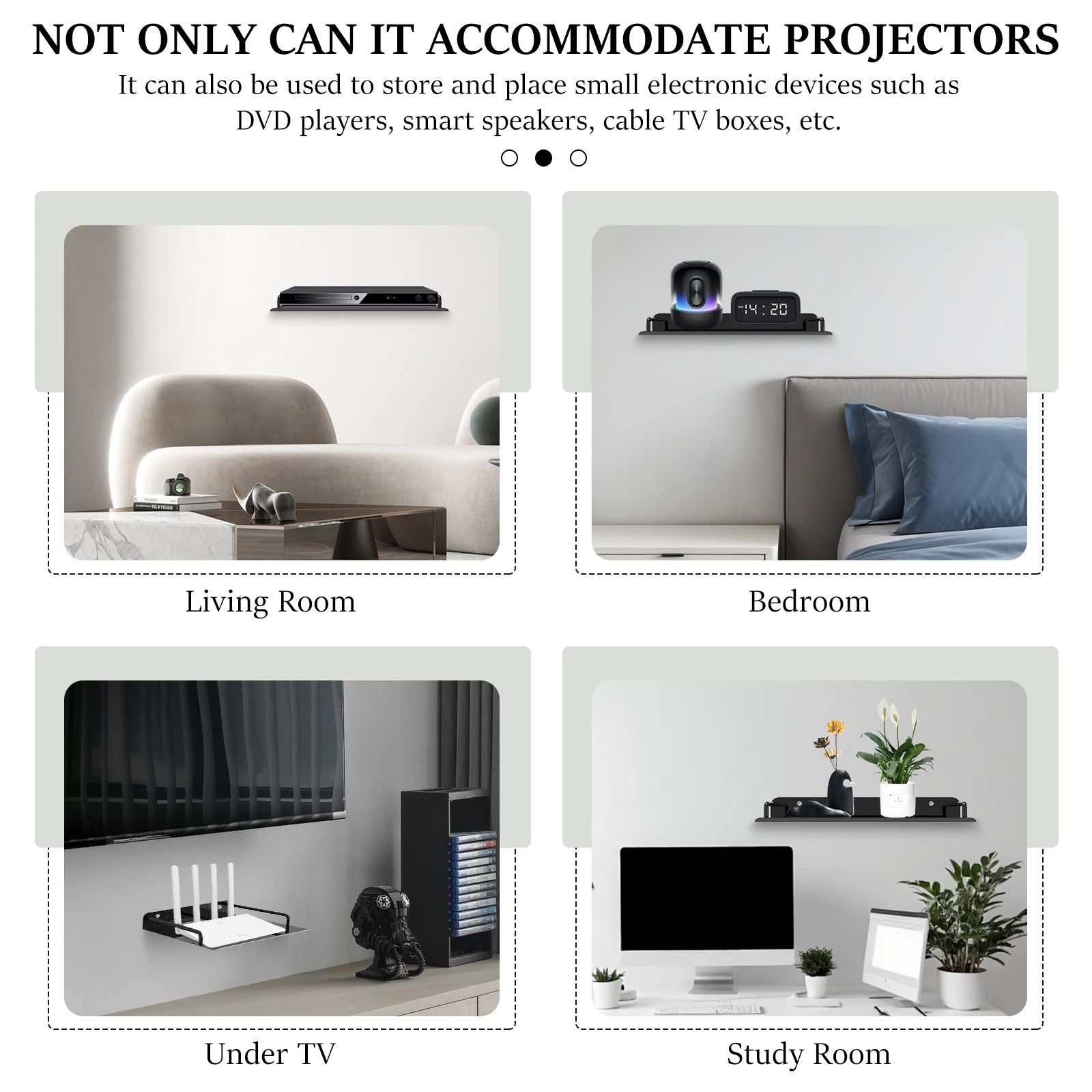 Router Wall Shelf Holder Projector Stand Multi-purpose WiFi Set-top Box Monitoring Holder DVD Player TV Set-Top Box Cable Box