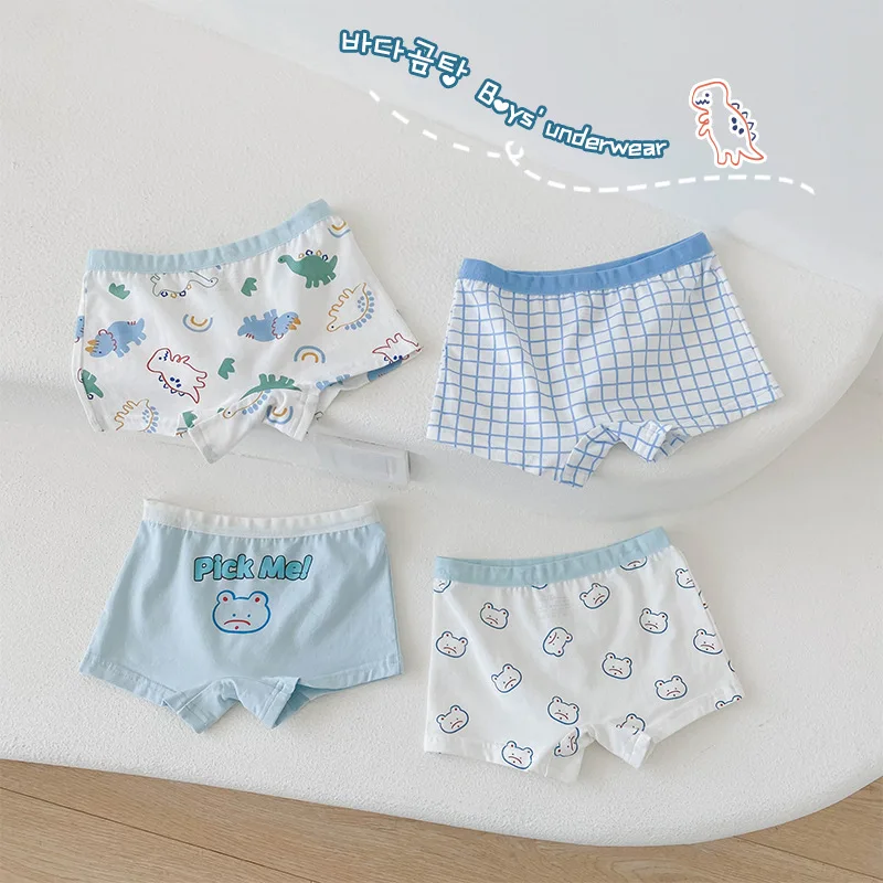 2-11y Jongens Boxer Slips Shorts Katoenen Baby Peuter Ondergoed Voor Kinderen Jongen 4 Pack