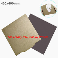 Upgraded Tronxy X5S-400 Double Sided Textured PEI Build Plate 400x400mm Flexible Spring Steel Print Bed with Magnetic Base