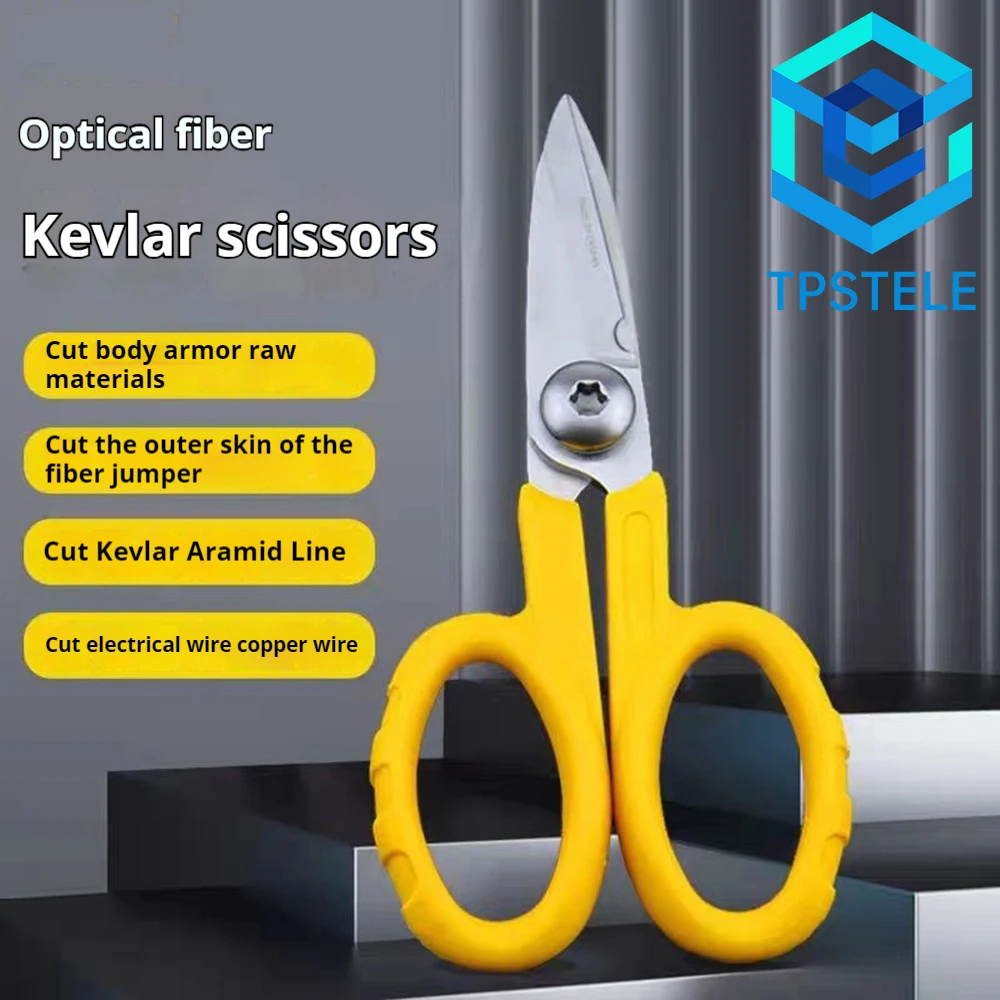 Never Rust KS-1 Miller Electrician Scissors, Sawtooth Design Can Cut Fiber Optic Kevlar/Aramid Yarn/Network Cable/Copper Wire