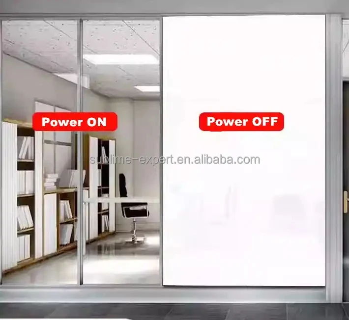 PDLC Smart Film Office Frameless Smart Glass Remote Control Intelligent Electronic Switchable Glass Self-Adhesive Privacy