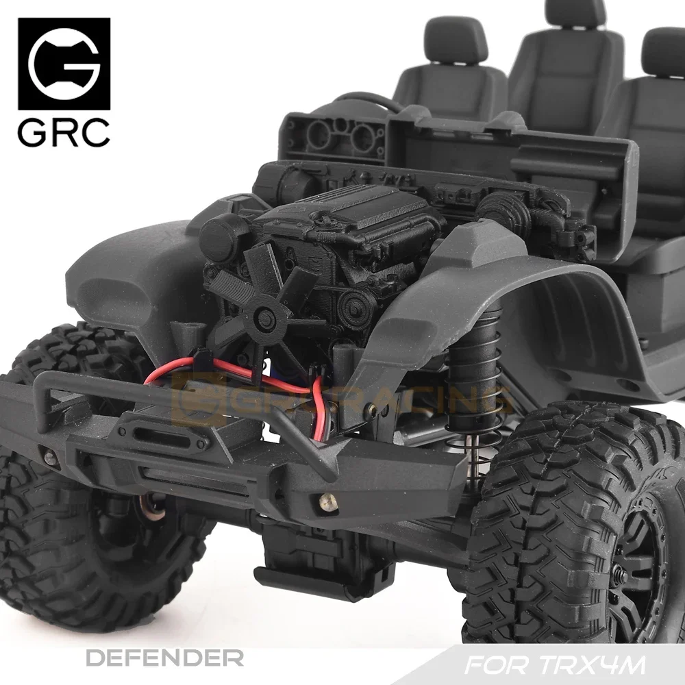 Silnik symulacyjny TRX4M (druk 3D) komora silnika do 1/18 zdalnie sterowany samochód gąsienicowy Traxxas TRX4M części zamienne obrońcą