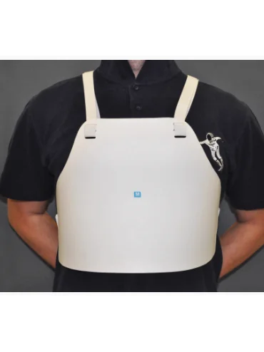 white-adult-fencing-sports-protective-gear-elastic-strap-hema-chest-protector-armor-fitness-exercise-equipment-accessories