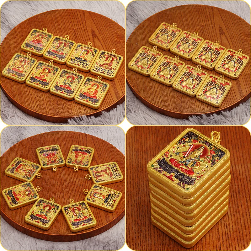 Scenic Area Five Directions God of Wealth woven Hand-painted Thangka Alloy Accessories Tibetan-sty