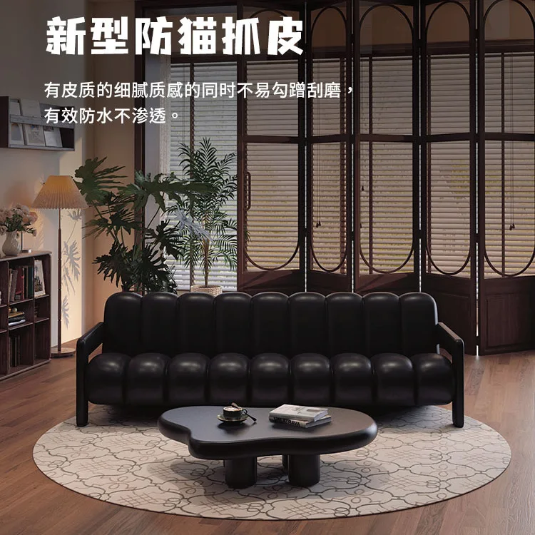 Retro, kain hitam, sofa, kemewahan ringan, rumah, ruang tamu, sofa kecil, apartemen