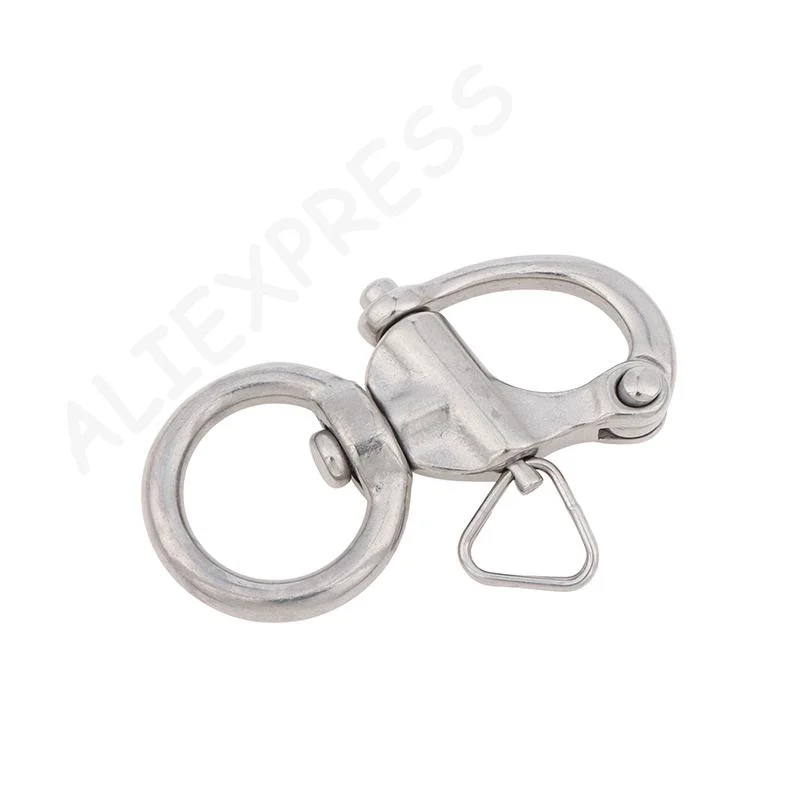New Swivel Eye Snap Shackle Quick Release Boat Chain Eye Shackle Bail Rigging Sailing Boat Marine Rotary Shackle