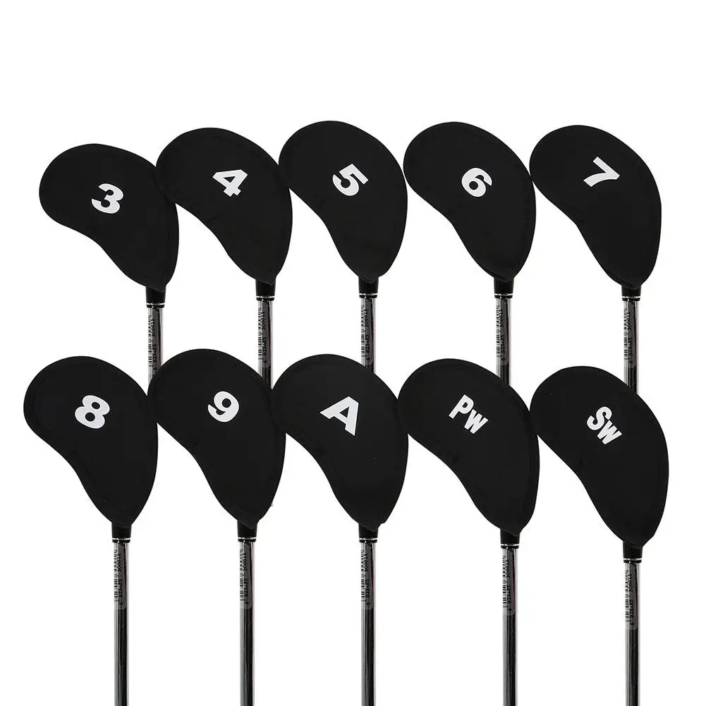 

10pcs Golf Club Head Covers Anti-scratch Diving Cloth Golf Headcover Outdoor Sports Golf Accessories
