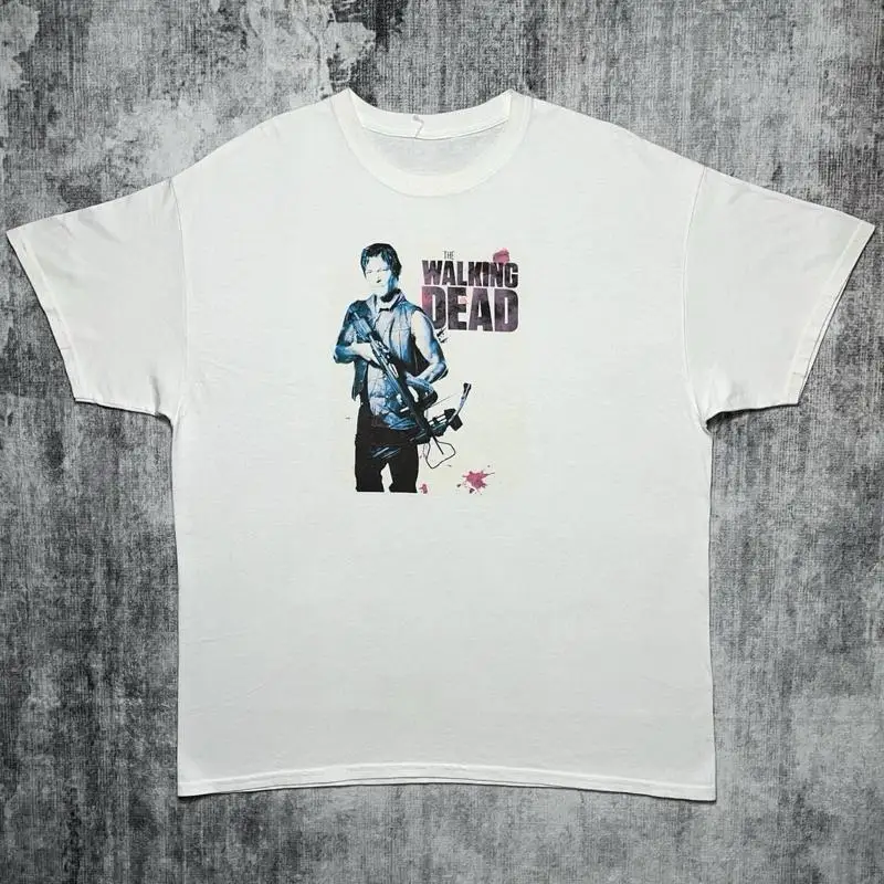تي شيرت برسومات Merch الترويجية لعام 2010s Walking Dead Daryl Dixon