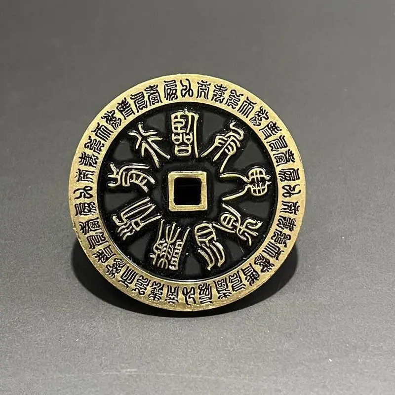 Taoist jewelry, pure copper cross, Tianjing Nine-Character Mantra, Five Thunder Purple Star Amulet, peace pendant, colorful copp