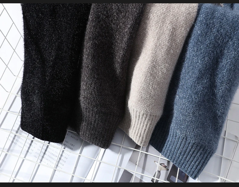 Knit Sweaters For Men Pullovers Men\'s Autumn Designer Clothing Luxury Y2k Turtleneck New Sweater Winter Cotton Warm Man Clothes