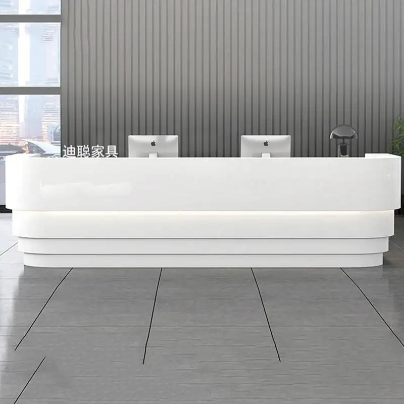 

Роскошные высококачественные стойки ресепшн белого цвета, стойки для приема гостей, стойки для оплаты, современный дизайн, офисная мебель Escrivaninha