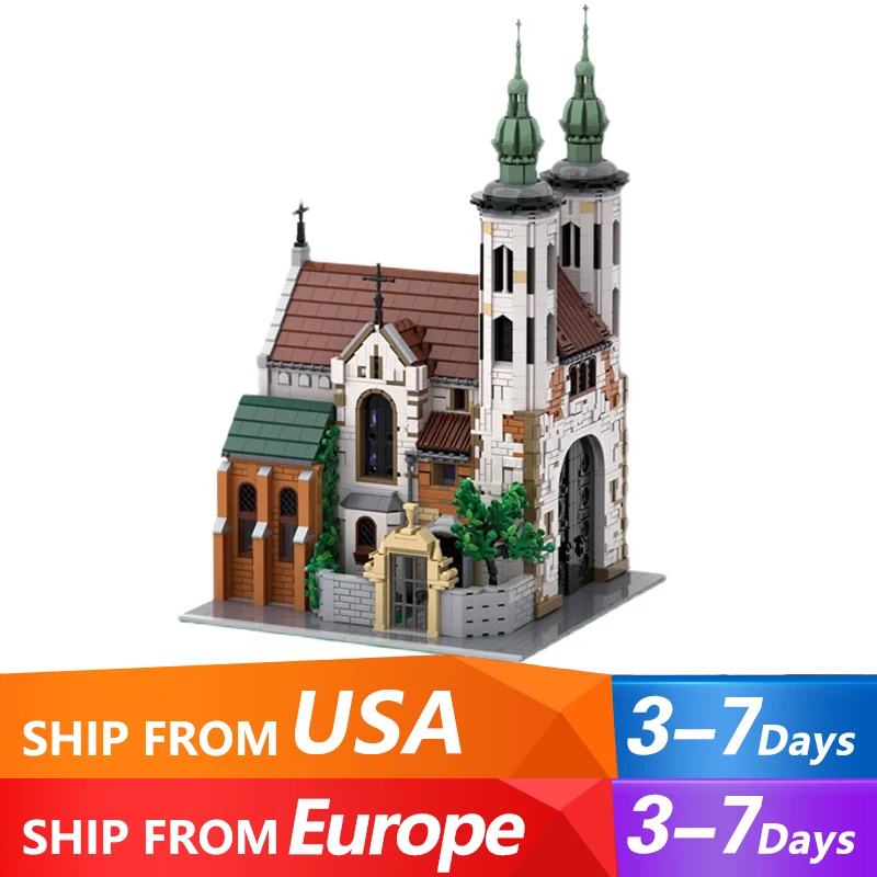 

3039PCS MOC Andrew's Church Building Blocks Set Medieval Street View Architecture Model Bricks Assemble Toys Gift for Adults Kid