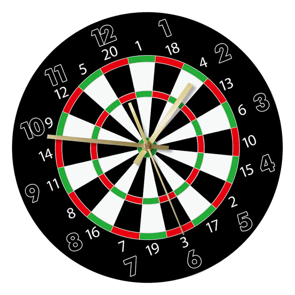 

Dart Pattern Mute Wall Hanging Clock Modern Home Decor Living Room Bedroom Office Indoor Wall Clock Decorative Timepiece