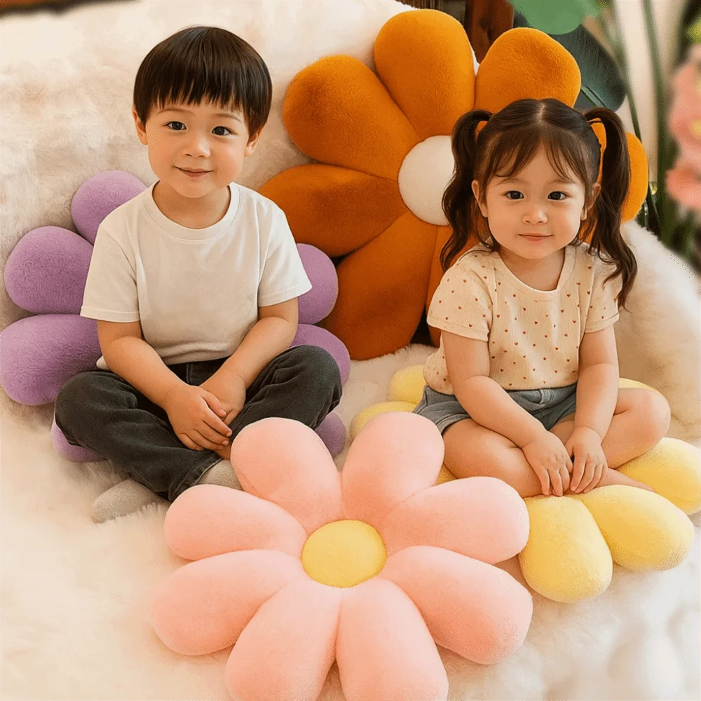 

Decorative 40cm Sunflower Pillow Soft Skin Friendly Flower Pillow Plush Back Cushion Birthday Gifts