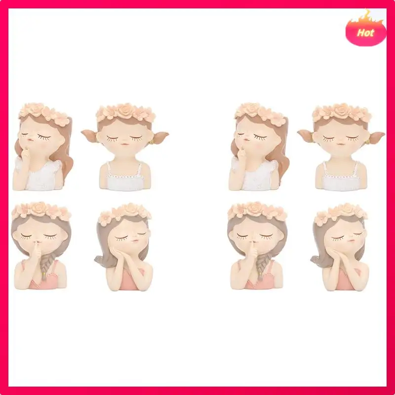ABYP 8PCS Small Fairy Succulent Plant Pot Kit With Drainage Hole 4 Inch Indoor Cactus Pot Unique Cute Flower Vases Decor