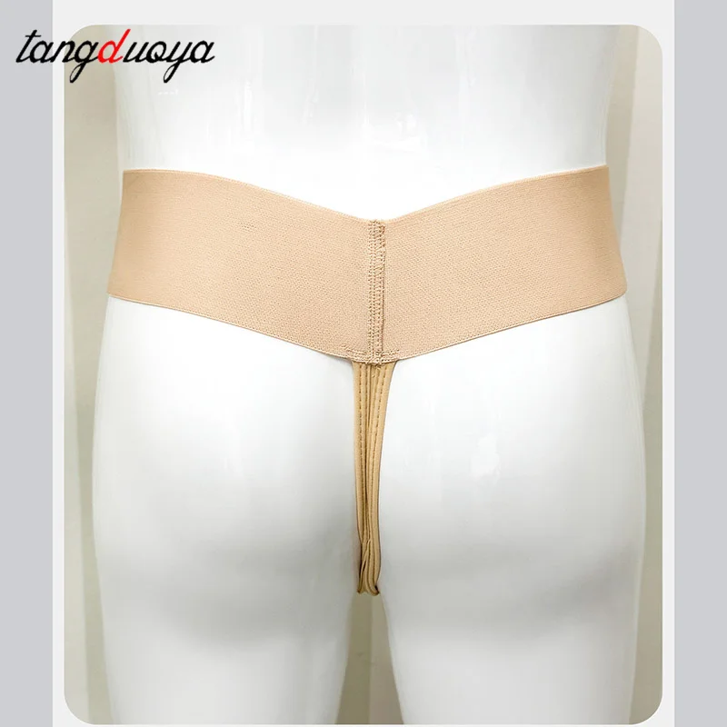 ثونغ الرقص للرجال للجمباز مع حزام خصر مطاطي عريض وبطانة مزدوجة الطبقات ملابس داخلية داعمة باليه