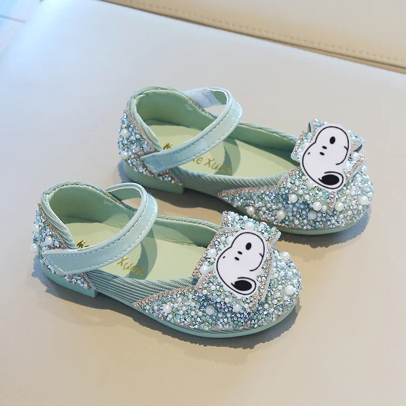 

spring and autumn new casual shoes Snoopy girls sandals bow girls performance dance shoes