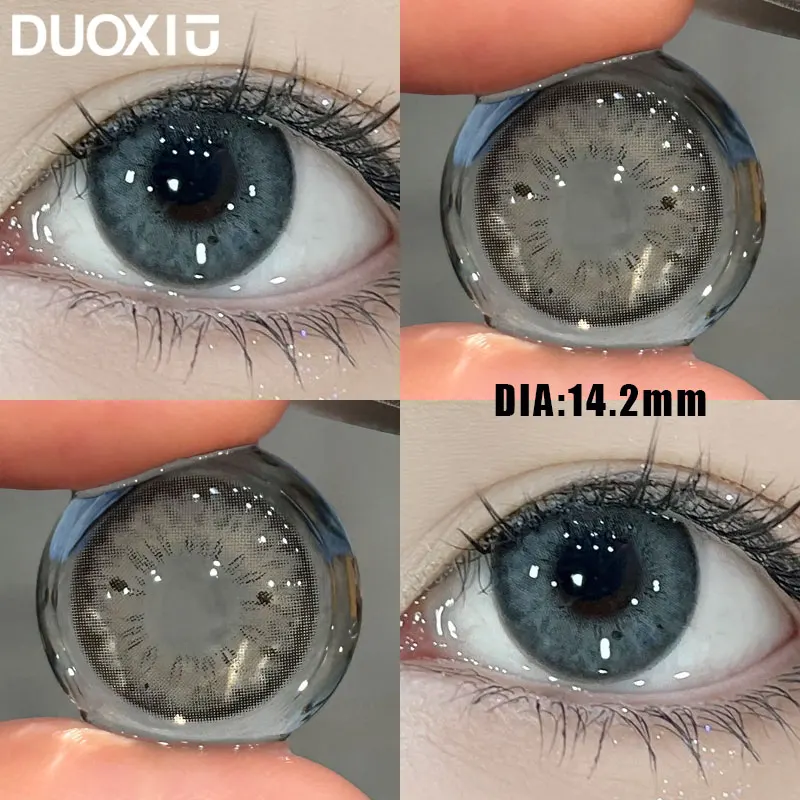 DuoXiu 1Pair New Freshly Colour Contacts Lenses Doll Natural Eye Lenses Dark Blue  Beauty Pupil Green Gray Lenses Free Shipping