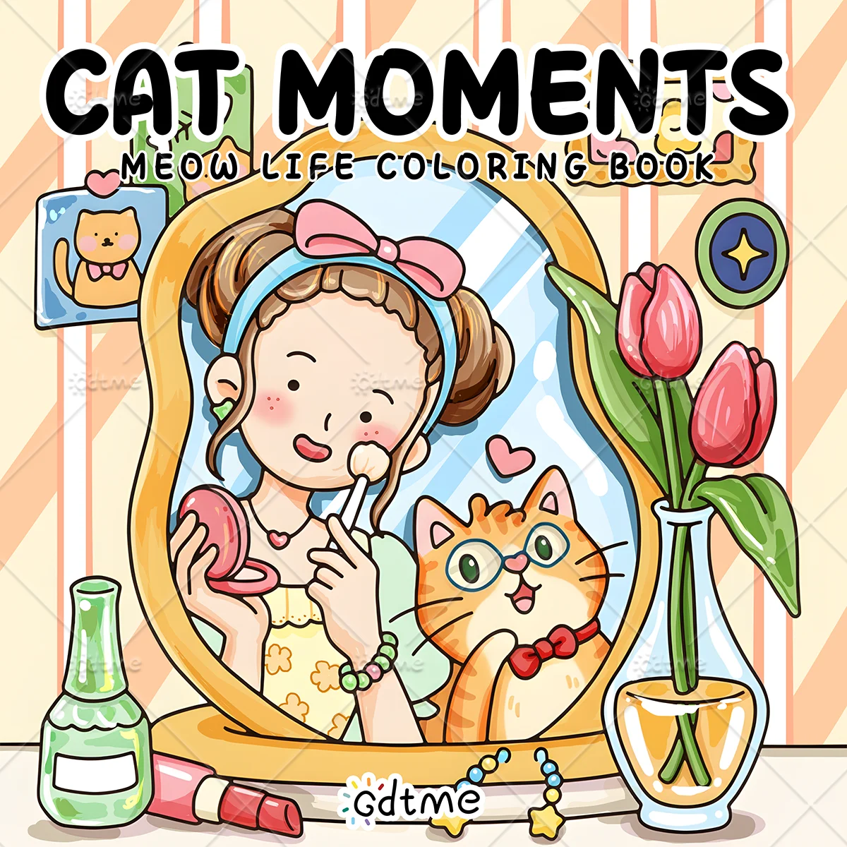 CAT MOMENTS MEOW LIFE Coloring Book for Adults Relaxation Upgraded Paper for Comfortable Coloring Perfect Gift Friend ﻿