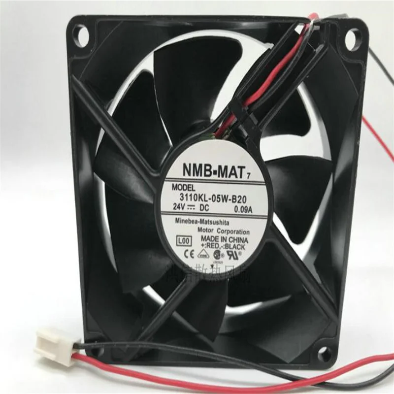 

Original NMB 8025 3110KL-05W-B20 DC24V 0.09A 8CM two-wire super durable inverter fan