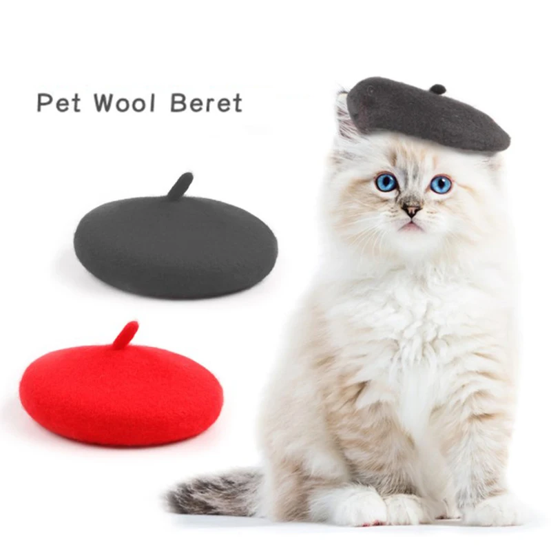 

Pets Dog Hat Accessories Pets Grooming Dress Up Cap Cute Beret Mini Decorative Cat Headwear Puppy Painter Felt Hat