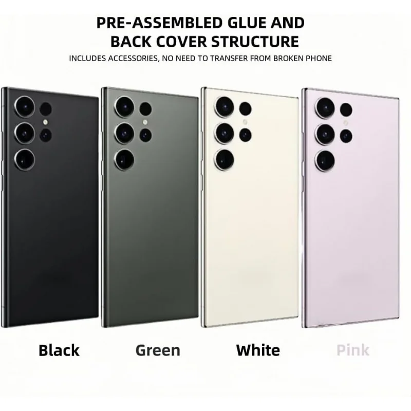 

Задняя крышка аккумулятора телефона для Samsung Galaxy S23 ultra s918 6,8 дюйма, замена задней стеклянной крышки