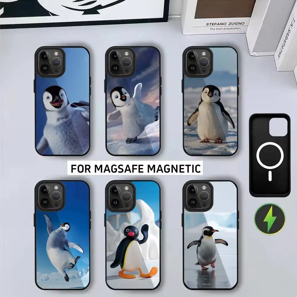 

Funny Happy cute Penguin Phone Case For iPhone17,16,15,14,13,12,11 Plus,Pro Max Magnetic For Magsafe Wireless Charging