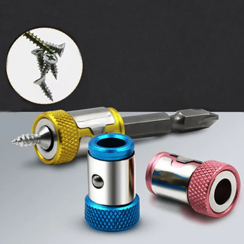 1PCS Magnetic Ring Phillips Screwdriver Bit Holder 6.35mm 1/4 Universal Alloy Anti-corrosion Strong Magnetizer Power Hand Tools