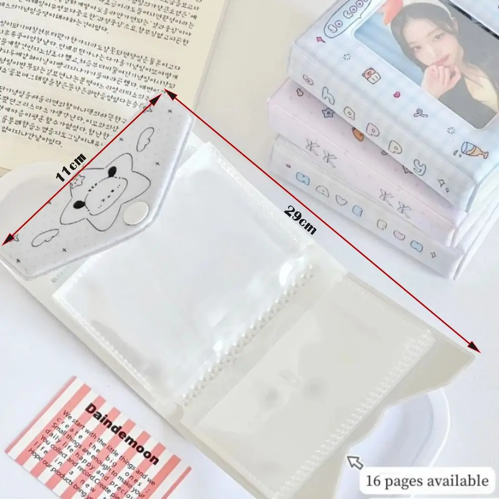 Mini-Kartenbuch im koreanischen Stil, PVC, 32 Fächer, Fotoalbum, 7,6 cm (17 Zoll) Idol-Fotokartenhalter