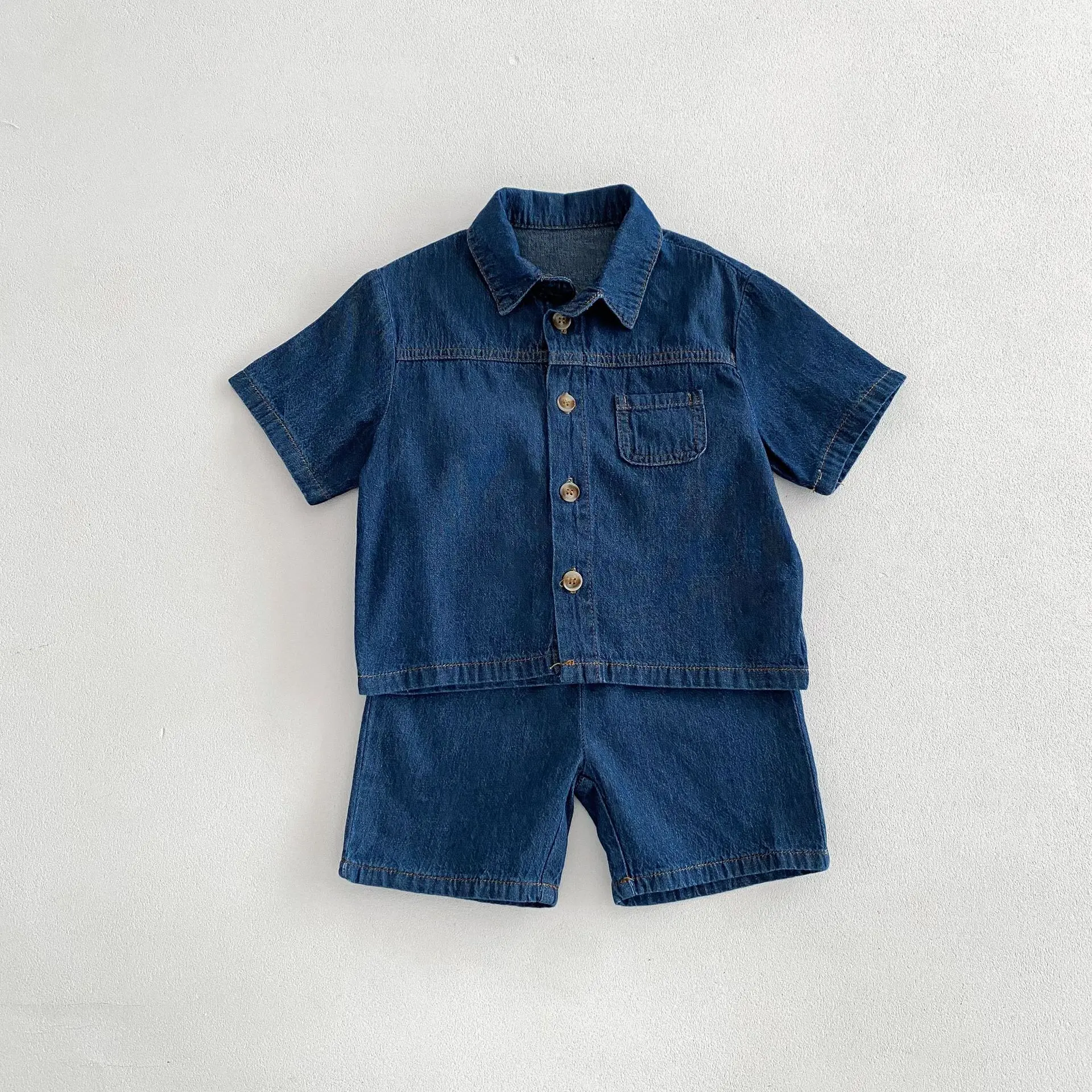 Milan cel Kinder bekleidung Set Denim Mädchen Kleidung Anzug Jeans hemd und Shorts 2 Stück Jungen Denim Set Kinder Outfit