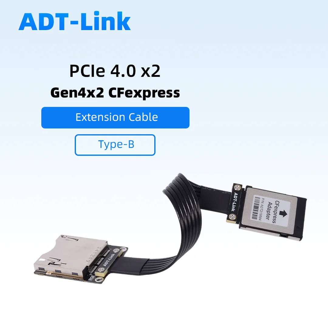 

Кабель-удлинитель PCIe 4.0 X2 CFexpress Type-B для карт памяти, высокоскоростной Type B Gen4 X2 для SSD-накопителей, адаптер для карт памяти, 5-60 см