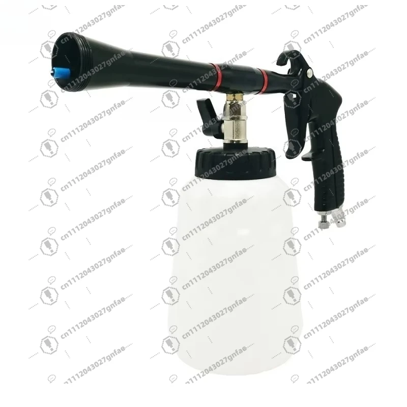 1L Stainless Steel Tornado Air Cleaning Spray Gun Black Metal Car Cleaning Tool