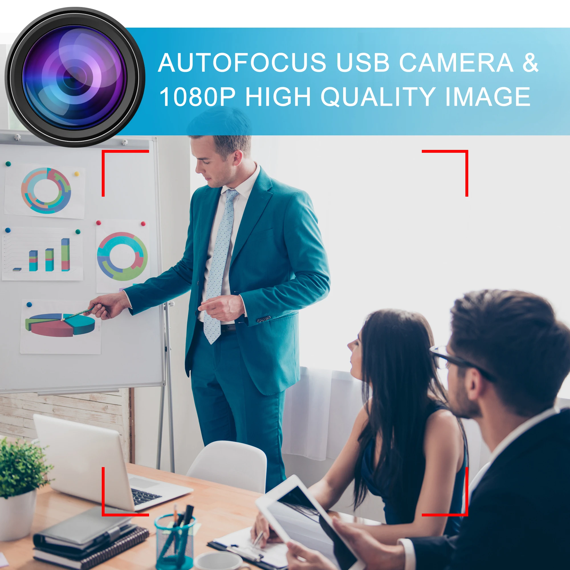 Autofocus USB Webcam Full HD 1080P Free Driver High Speed 720P 60fps VGA 100fps No Distortion Wide Angle USB Camera